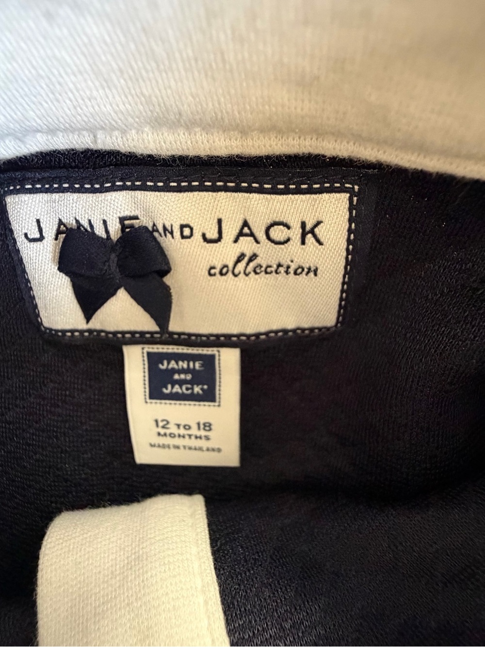 Janie and Jack Navy Cardigan with Cream Accents - Picture 2 of 3